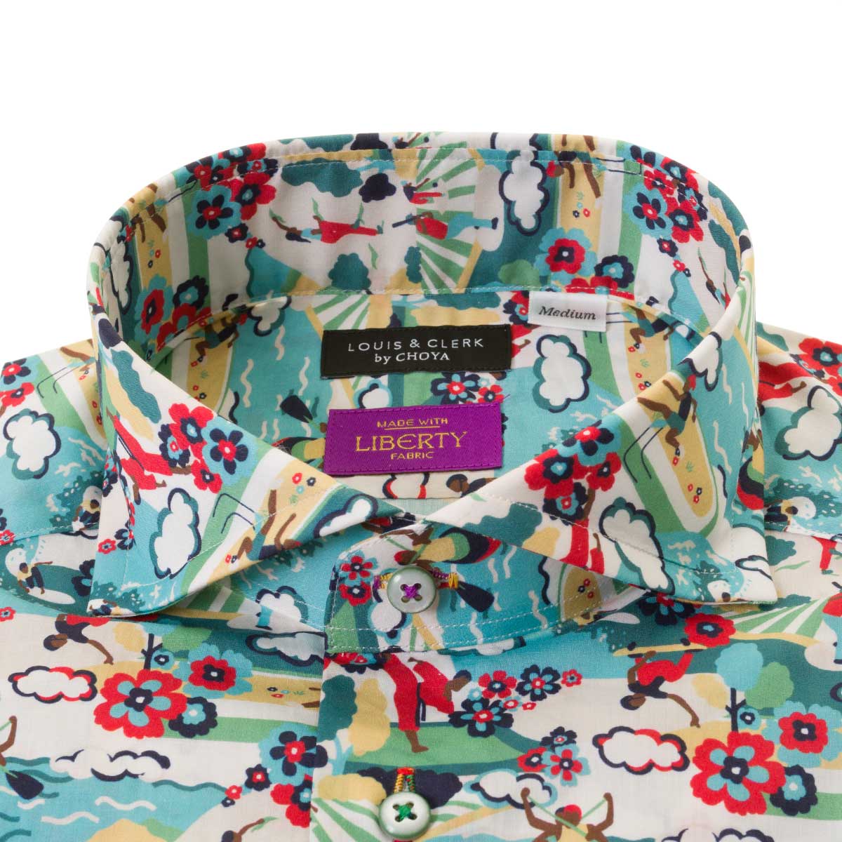 LOUIS&CLERK（ルイス＆クラーク）長袖カッタウェイ マルチカラー ワイシャツ【OUTLETS】