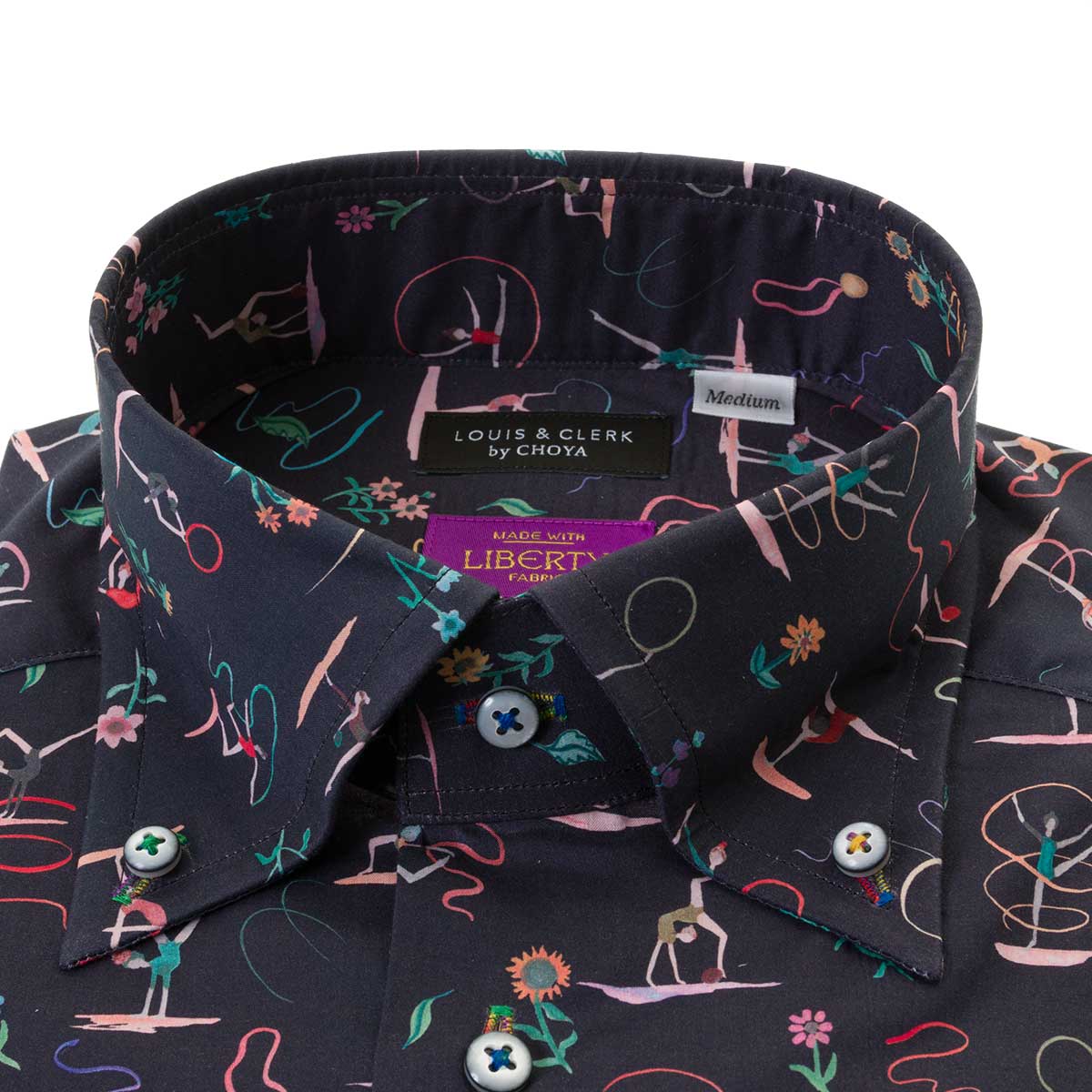 LOUIS&CLERK（ルイス＆クラーク）長袖ボタンダウン ブラック ワイシャツ【OUTLETS】