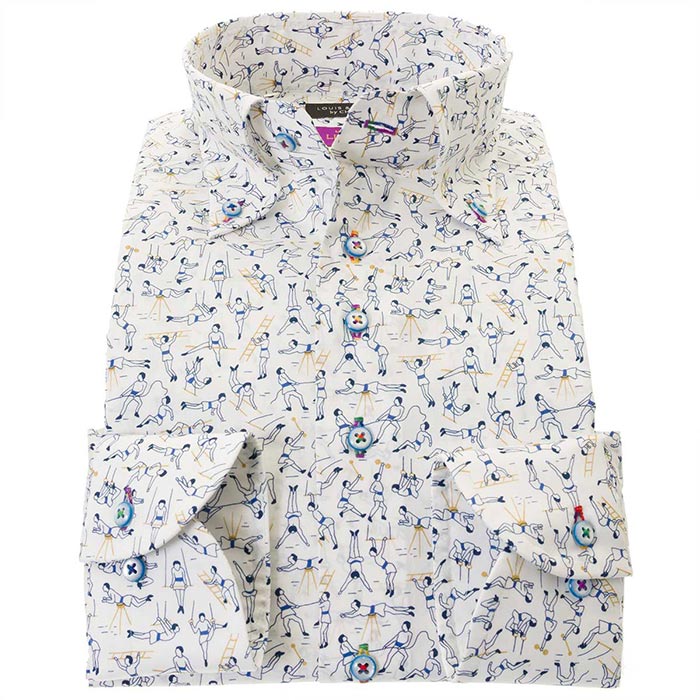 LOUIS&CLERK（ルイス＆クラーク）長袖ボタンダウン ホワイト ワイシャツ【OUTLETS】