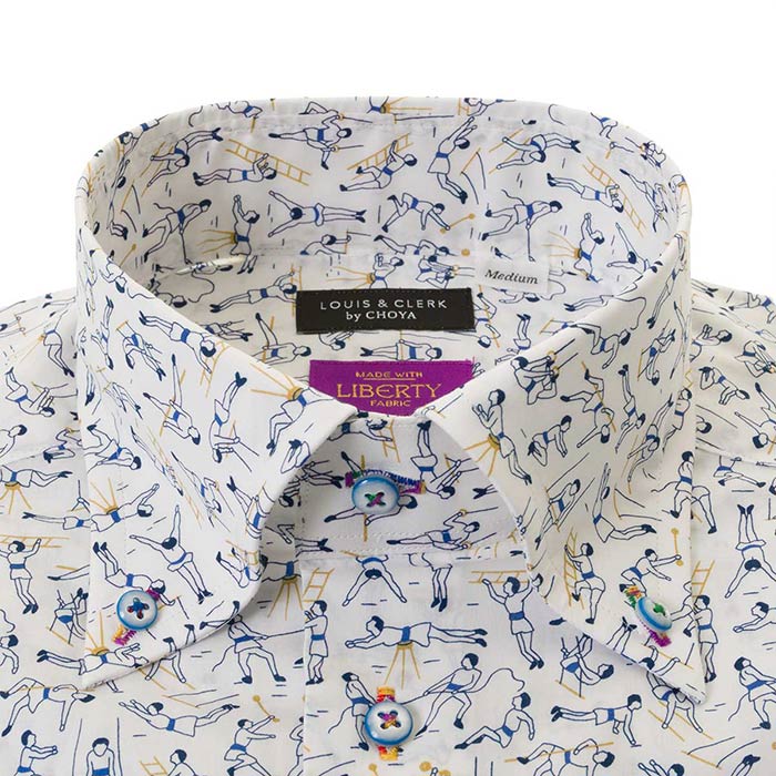 LOUIS&CLERK（ルイス＆クラーク）長袖ボタンダウン ホワイト ワイシャツ【OUTLETS】