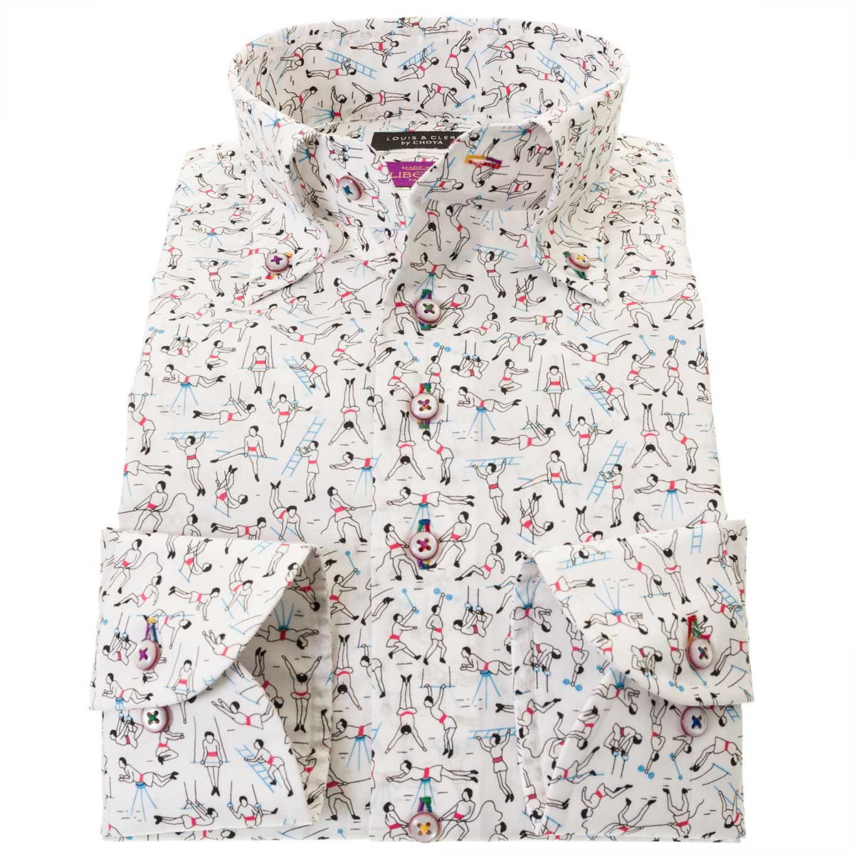 LOUIS&CLERK（ルイス＆クラーク）長袖ボタンダウン ホワイト ワイシャツ【OUTLETS】
