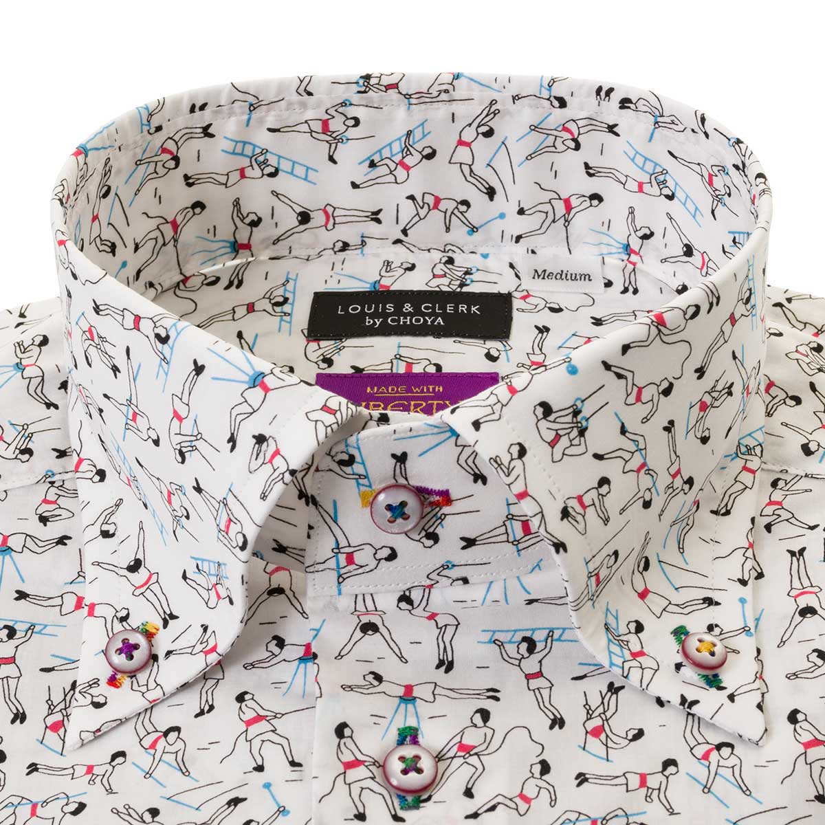 LOUIS&CLERK（ルイス＆クラーク）長袖ボタンダウン ホワイト ワイシャツ【OUTLETS】
