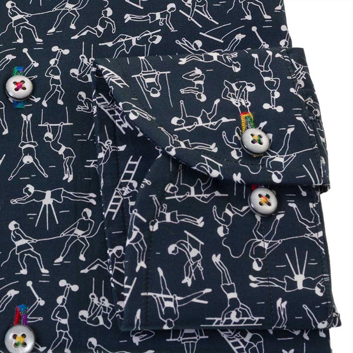 LOUIS&CLERK（ルイス＆クラーク）長袖ボタンダウン ネイビー ワイシャツ【OUTLETS】