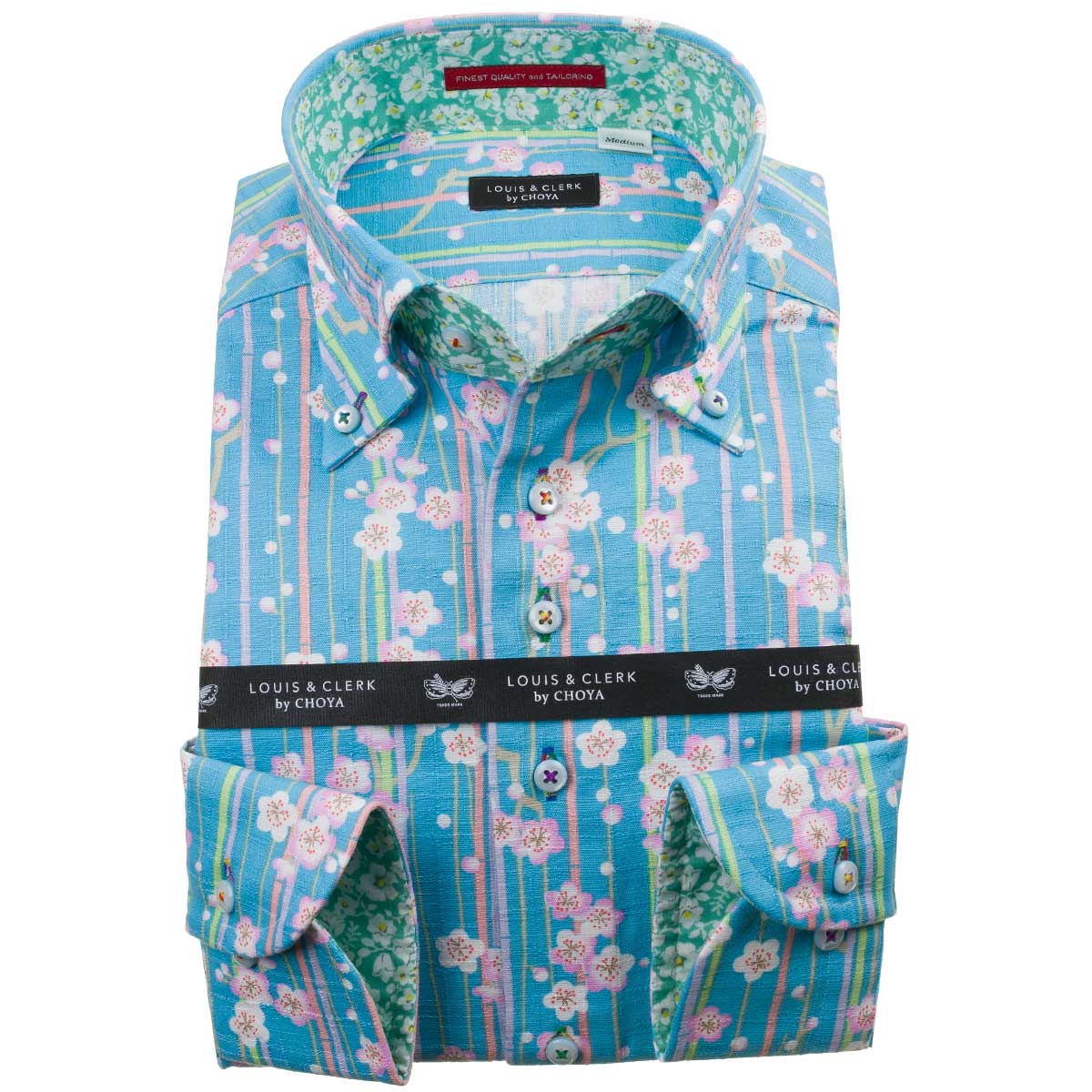LOUIS&CLERK（ルイス＆クラーク）長袖ボタンダウン ブルー ワイシャツ【OUTLETS】