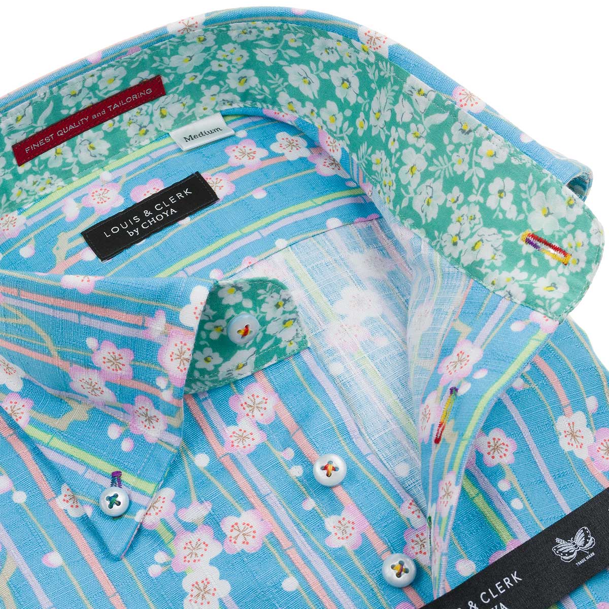 LOUIS&CLERK（ルイス＆クラーク）長袖ボタンダウン ブルー ワイシャツ【OUTLETS】