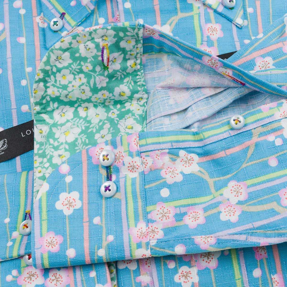 LOUIS&CLERK（ルイス＆クラーク）長袖ボタンダウン ブルー ワイシャツ【OUTLETS】