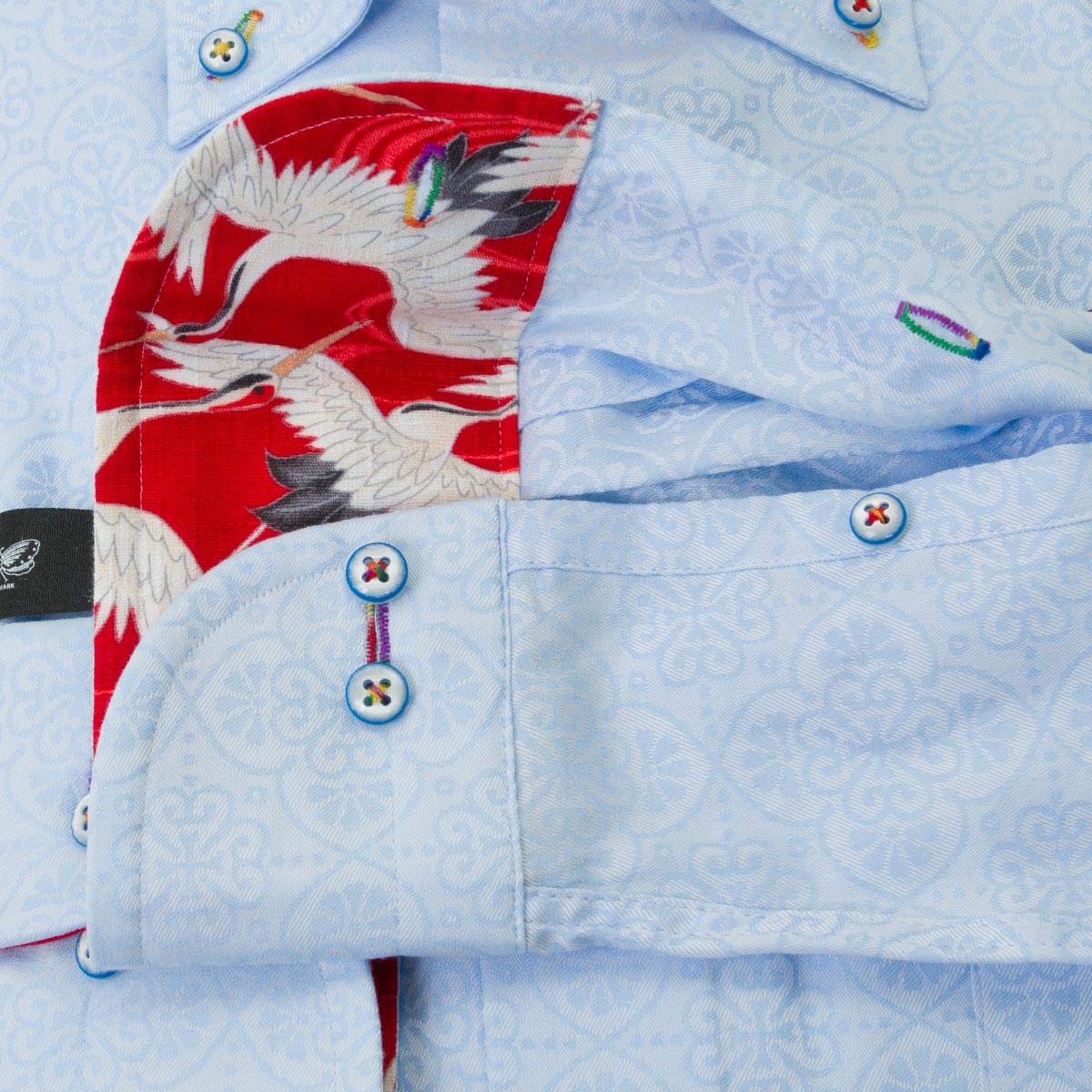 LOUIS&CLERK（ルイス＆クラーク）長袖ボタンダウン ブルー ワイシャツ【OUTLETS】