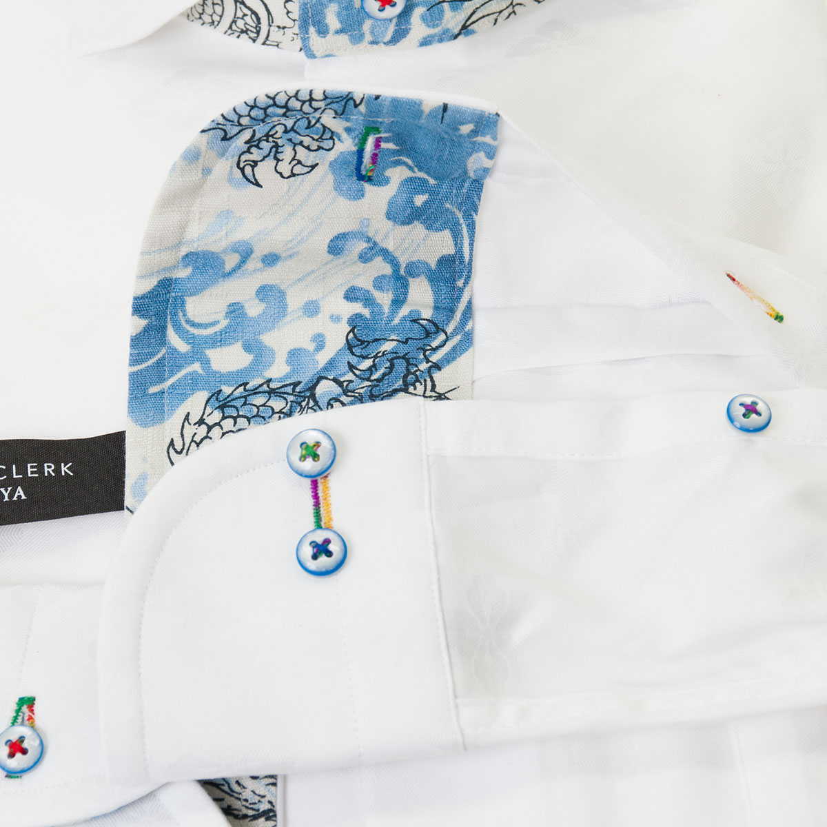 LOUIS&CLERK（ルイス＆クラーク）長袖カッタウェイ ホワイト ワイシャツ【OUTLETS】