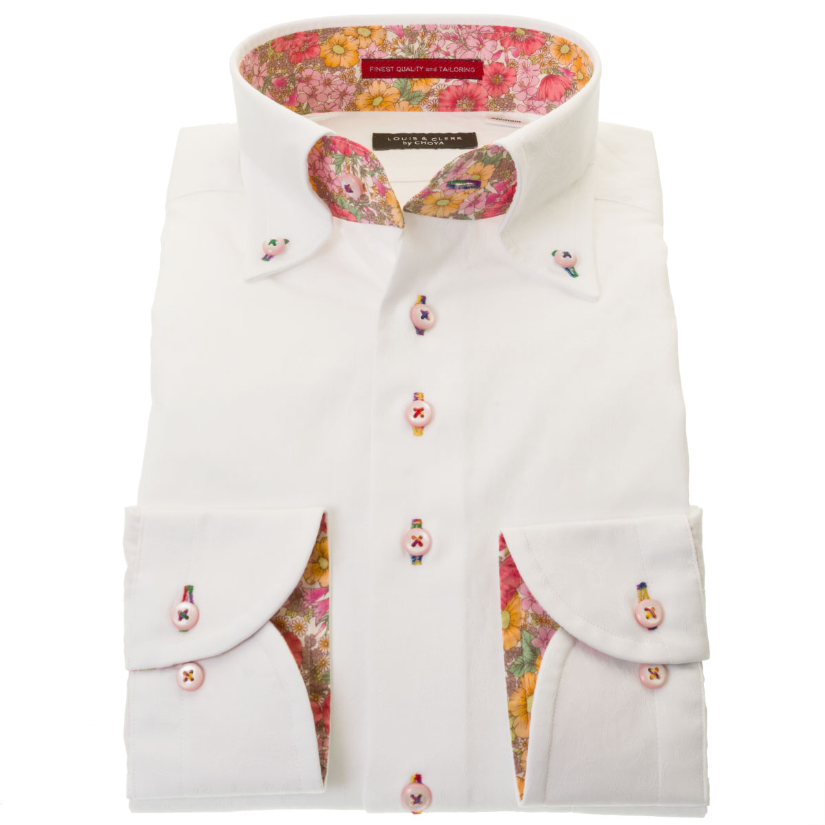 Louis Clerk ルイス クラーク 長袖ボタンダウン 白 ワイシャツ 公式 ヤマキ オンラインショップ ワイシャツの山喜
