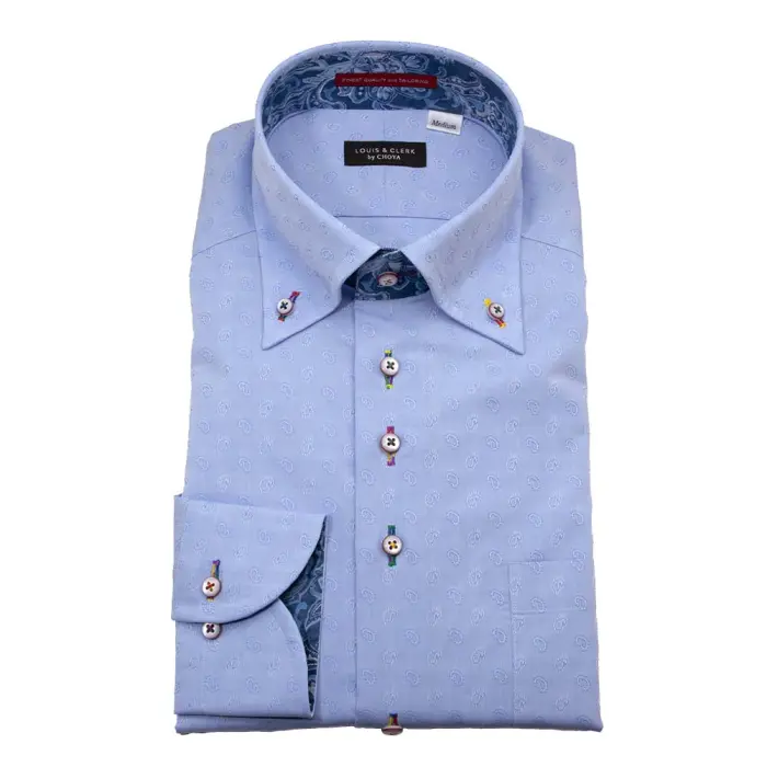 ヴィンテージ　Schoen Iron Work's 刺繍入り青シャツ Lサイズ 3192 13.5oz Japanese Indigo/Indigo WABASH White Selvage