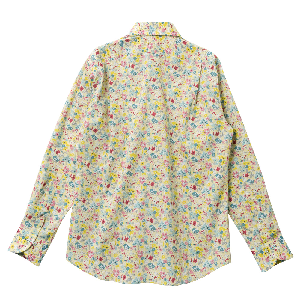 LIBERTY PRINT   ワイシャツ 花柄  イエロー   LOUIS & CLERK