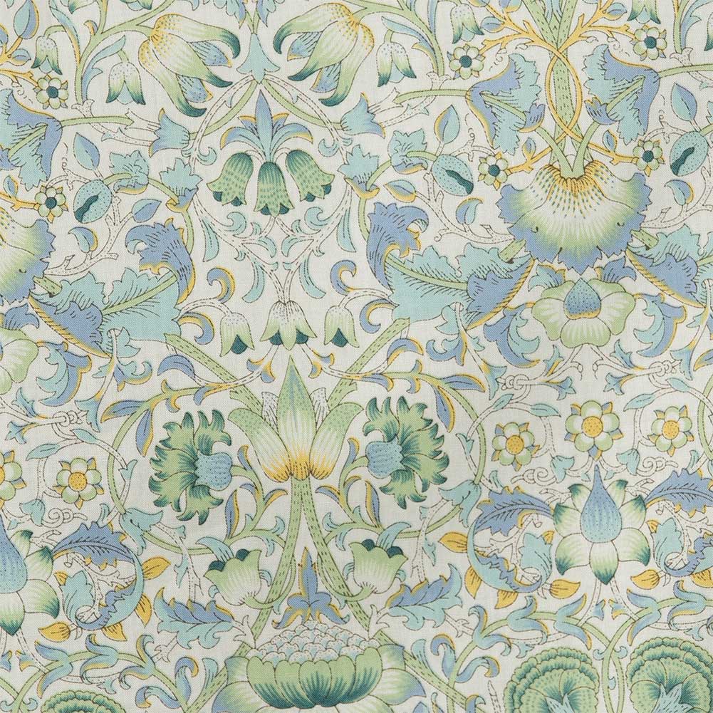 ワイシャツ 花柄 リバティプリント コットンタナローン ＜Lodden＞ 草木、ボタニカル グリーン   LOUIS & CLERK