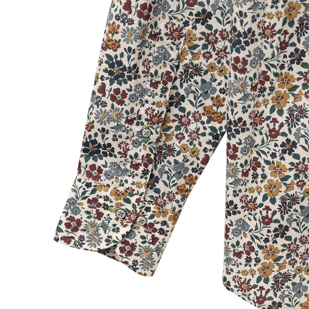 ワイシャツ 花柄 リバティプリント コットンタナローン ＜Annabella＞ マルチカラー   LOUIS & CLERK