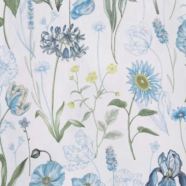 ワイシャツ 花柄 リバティプリント メドゥ・ミューズ タナローン ＜Meadow Muse＞ト 花柄 草木、ボタニカル ブルー   LOUIS & CLERK