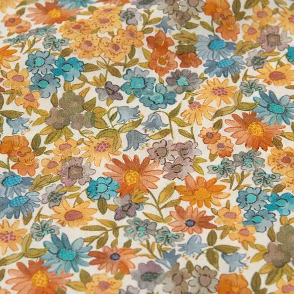 ワイシャツ 花柄 プリント 草木、ボタニカル 総柄 レッド ブロード