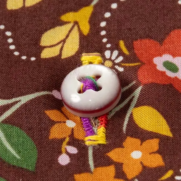 ワイシャツ プリント 総柄 花柄 草木、ボタニカル ブラウン ブロード