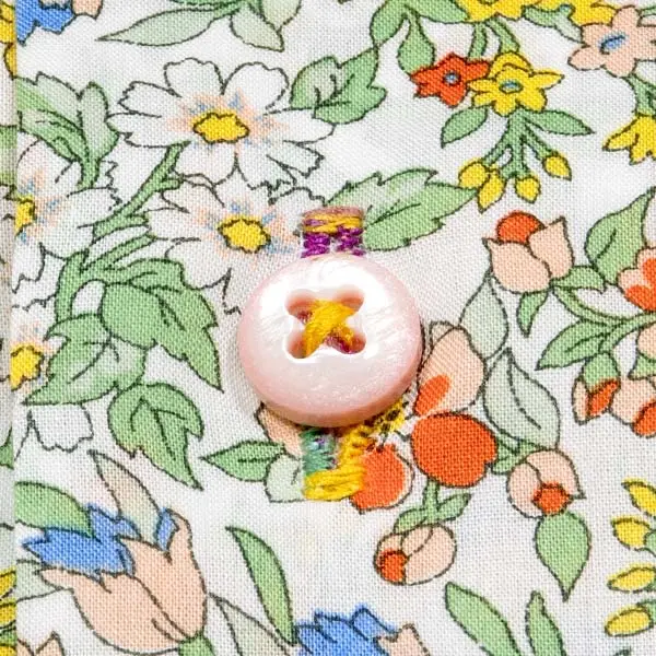ワイシャツ 花柄 プリント 草木、ボタニカル 総柄 グリーン ブロード