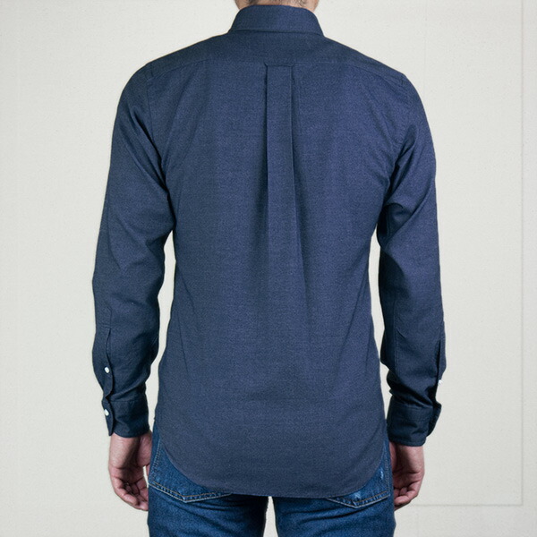 STYLE WORKS(スタイルワークス) 長袖ボタンダウン ネイビー ワイシャツ【OUTLETS】