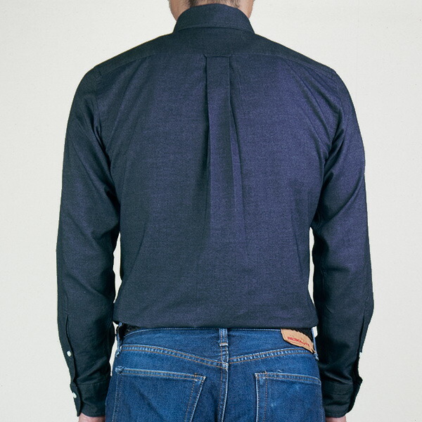 STYLE WORKS(スタイルワークス) 長袖ボタンダウン ネイビー ワイシャツ【OUTLETS】