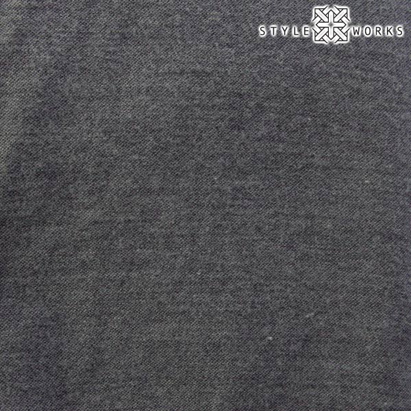 STYLE WORKS(スタイルワークス) 長袖ボタンダウン グレー ワイシャツ【OUTLETS】
