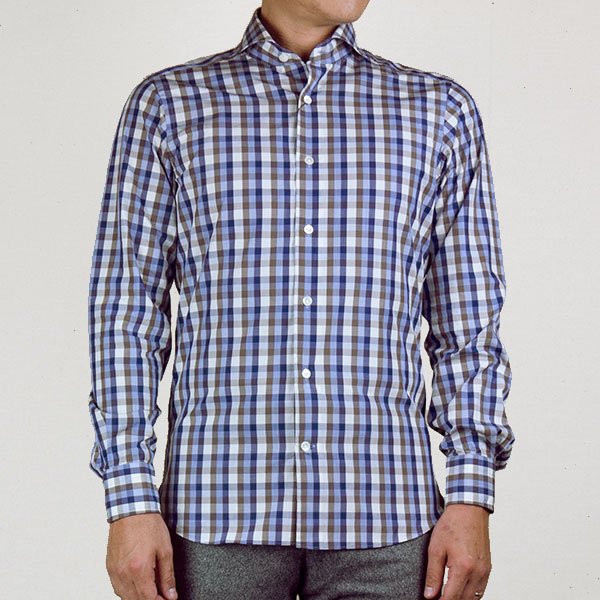 STYLE WORKS(スタイルワークス) 長袖カッタウェイ ブルー ワイシャツ【OUTLETS】