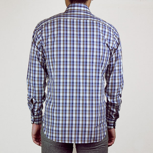 STYLE WORKS(スタイルワークス) 長袖カッタウェイ ブルー ワイシャツ【OUTLETS】