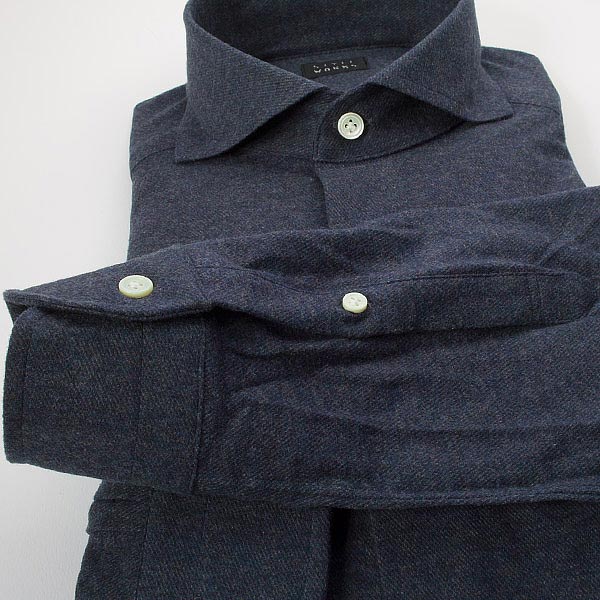 STYLE WORKS(スタイルワークス) 長袖カッタウェイ ネイビー ワイシャツ【OUTLETS】