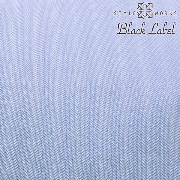 STYLE WORKS(スタイルワークス) 長袖ボタンダウン ブルー ワイシャツ【OUTLETS】