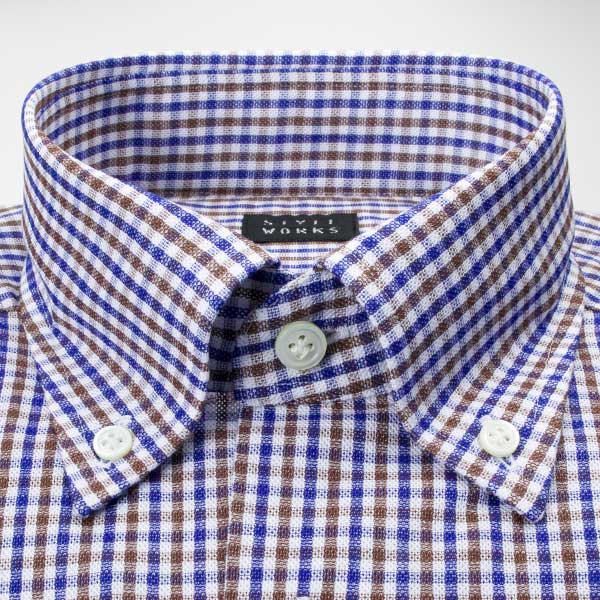 STYLE WORKS(スタイルワークス) 長袖ボタンダウン マルチカラー ワイシャツ【OUTLETS】
