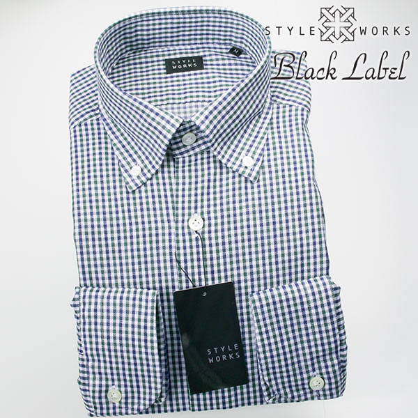 STYLE WORKS(スタイルワークス) 長袖ボタンダウン マルチカラー ワイシャツ【OUTLETS】
