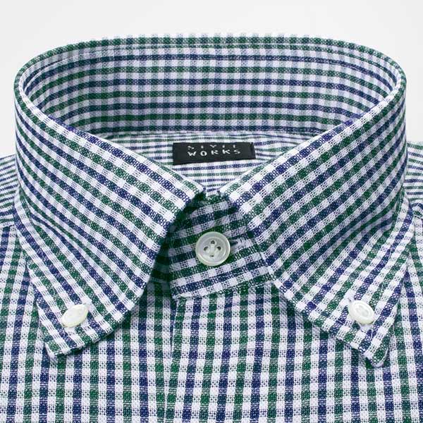 STYLE WORKS(スタイルワークス) 長袖ボタンダウン マルチカラー ワイシャツ【OUTLETS】