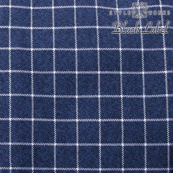 STYLE WORKS(スタイルワークス) 長袖ボタンダウン ネイビー ワイシャツ【OUTLETS】
