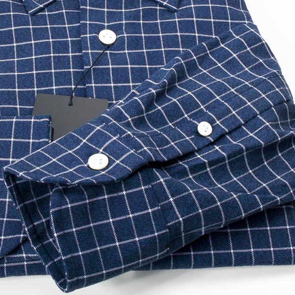 STYLE WORKS(スタイルワークス) 長袖ボタンダウン ネイビー ワイシャツ【OUTLETS】