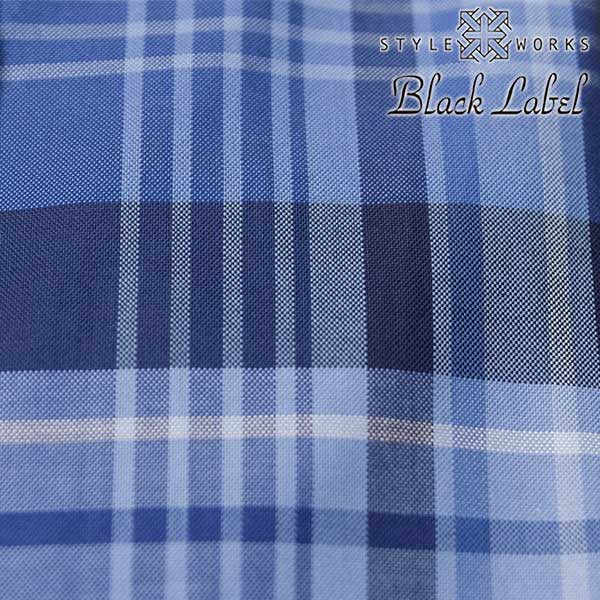 STYLE WORKS(スタイルワークス) 長袖カッタウェイ ブルー ワイシャツ【OUTLETS】