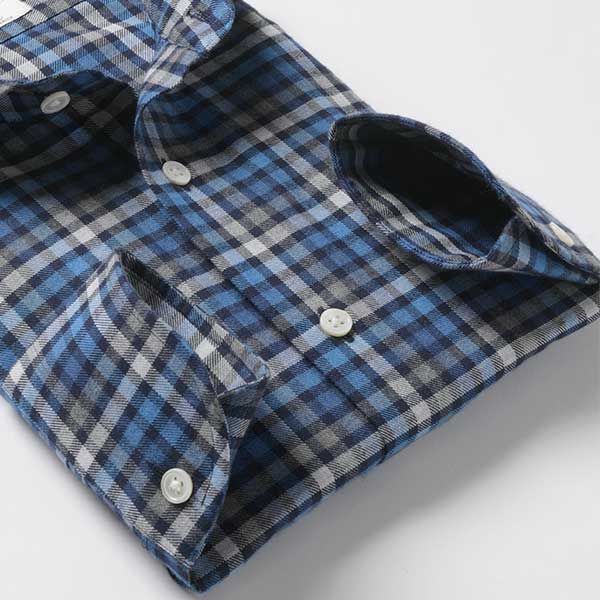 STYLE WORKS(スタイルワークス) 長袖カッタウェイ ネイビー ワイシャツ【OUTLETS】