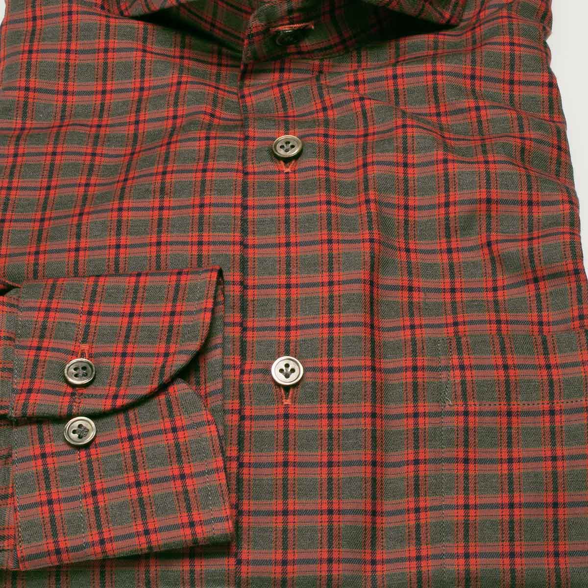 長袖カッタウェイ レッド ワイシャツ スリムフィット STYLE WORKS【OUTLETS】