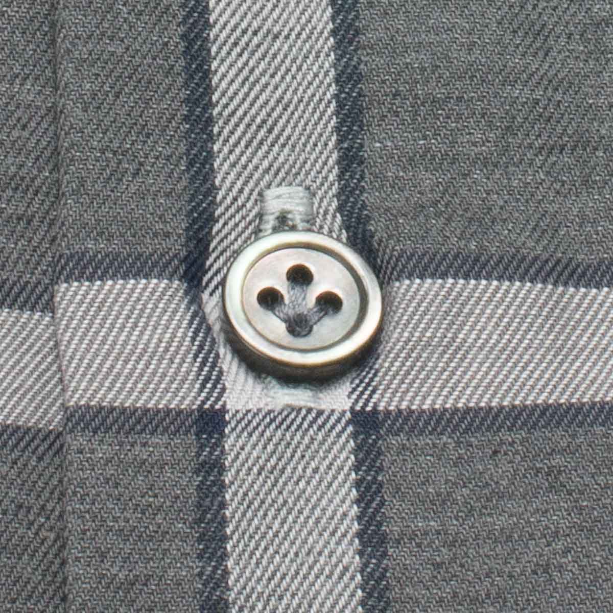 長袖ボタンダウン グレー ワイシャツ スリムフィット STYLE WORKS【OUTLETS】
