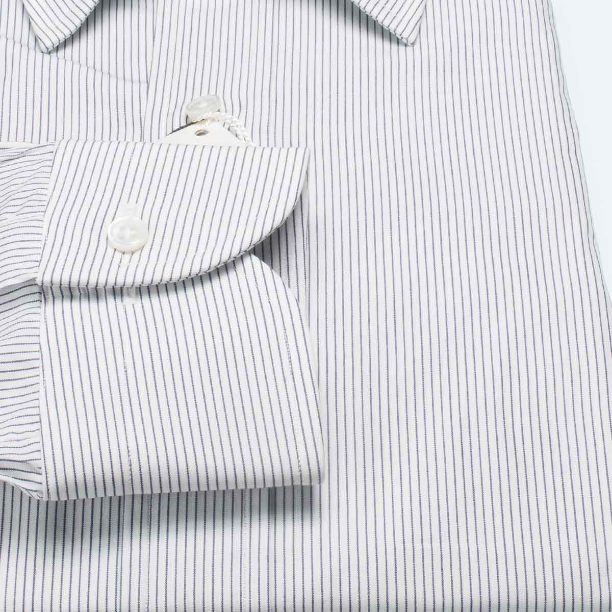 長袖レギュラーカラー ネイビー ワイシャツ スリムフィット STYLE WORKS【OUTLETS】