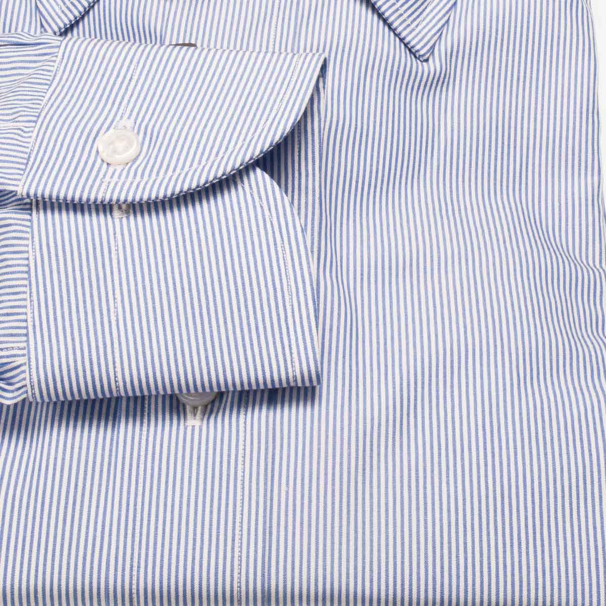 長袖レギュラーカラー ブルー ワイシャツ スリムフィット STYLE WORKS【OUTLETS】