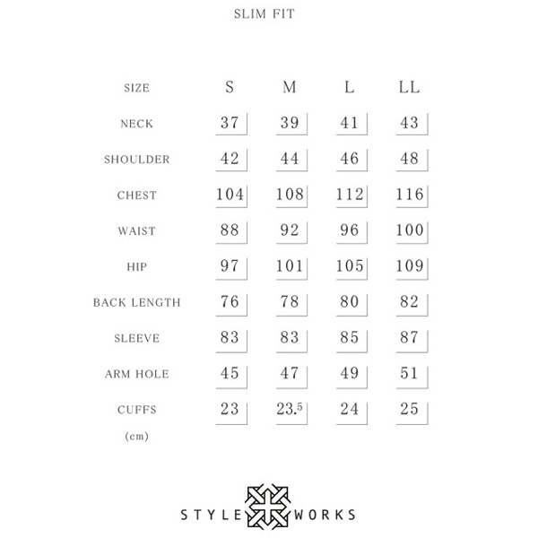 長袖 ワイシャツ スリムフィット STYLE WORKS【OUTLETS】
