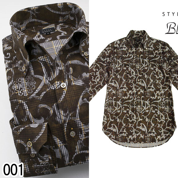 長袖ボタンダウン ワイシャツ スリムフィット STYLE WORKS【OUTLETS】