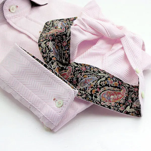STYLE WORKS(スタイルワークス) ワイドカラー パープル ワイシャツ【OUTLETS】