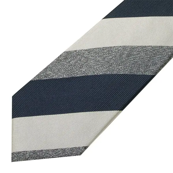 ネクタイ メンズ CHOYA 日本製 シルク100% ネイビー グレー レジ