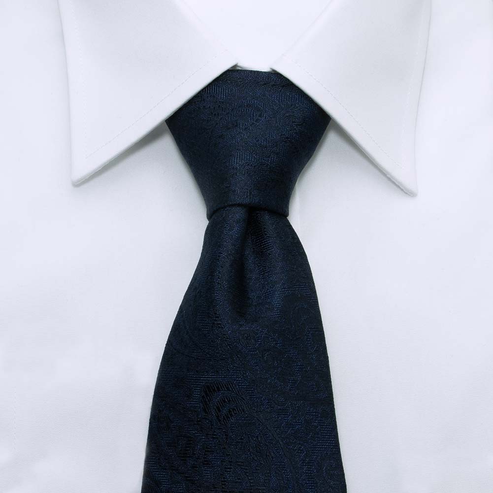 ネクタイ メンズ CHOYA 日本製 シルク100% ネイビー 紺 ツイル [ゆう