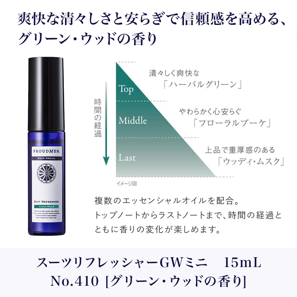 スーツリフレッシャーミニ 15ml (衣類用消臭剤・携帯用)【ゆうパケット対応】