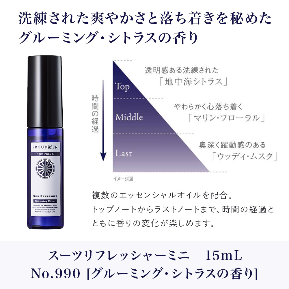 スーツリフレッシャーミニ 15ml (衣類用消臭剤・携帯用)【ゆうパケット対応】