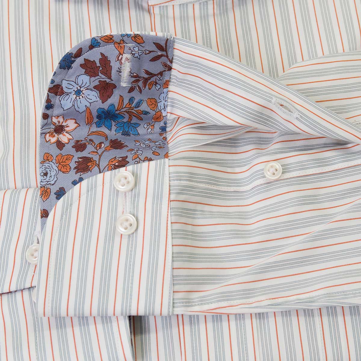 長袖カッタウェイ グレー ワイシャツ スリムフィット STYLE WORKS【OUTLETS】