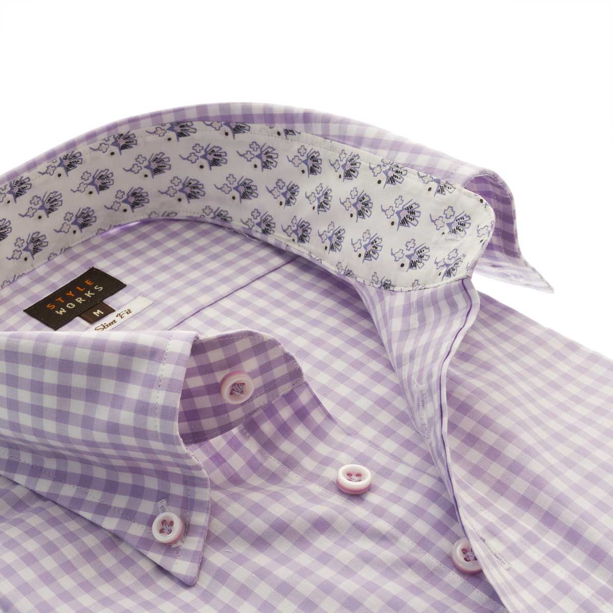 ENFÖLD パープル ボタン付きシャツ 38 新品タグ付き エンフォルド enfold パープルシャツ 一 番 安い