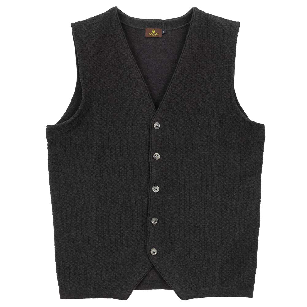 ニット ジレ ベスト グレー カジュアル ビジカジ（ラッピング不可