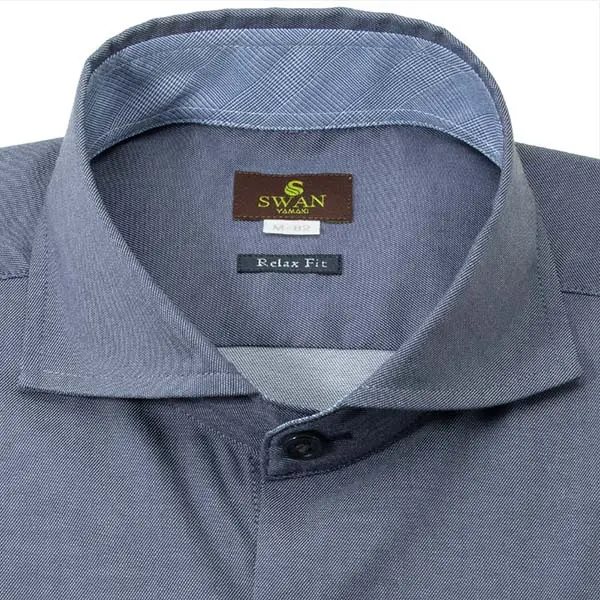 Yakutiaさん専用 40s 50sフットボールシャツ スペシャル ワイシャツ デザイン ブルー ドビー エバーフィール SWAN・ブルー